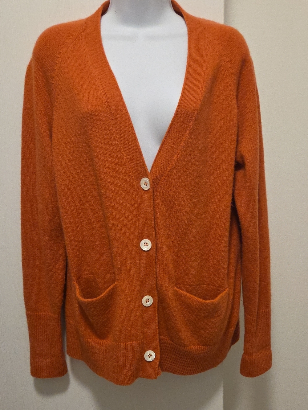 Peruvian Connection  Coral Cashmere Cardigan M